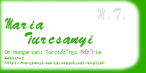 maria turcsanyi business card